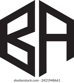 logotipo del polígono BA, símbolo, icono, archivo vectorial, 