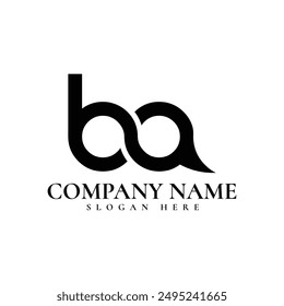 Ba Simple Letter Logo Design