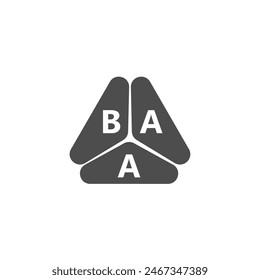 BAA letter logo design on white background. Creative  modern BAA letter logo design. Vector design.
Letters BAA, BAA logo  vector template. 