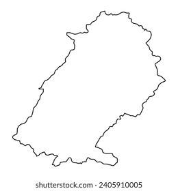 Baalbek Hermel Governorate map, administrative division of Lebanon. Vector illustration.