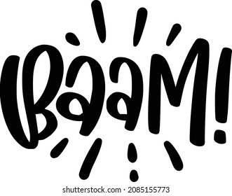 Baam Cool Comic Book Sound Effects Onomatopoeia Decorative Word Collection Cartoon