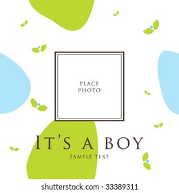 Bab< boy announcement card