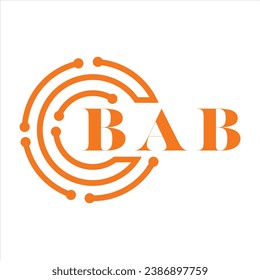 BAB letter design. BAB letter technology logo design on white background. BAB Monogram logo design for entrepreneur and business.