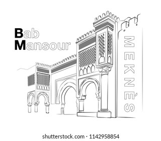 Bab Mansour, door of the old medina of Meknes