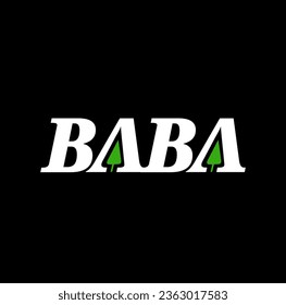 BABA brand name with go green them.