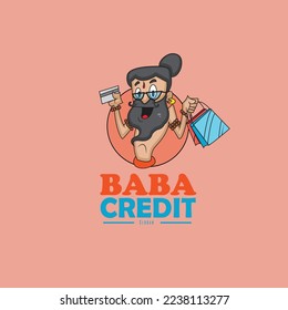 Baba Credit Vektorlogo Design-Vorlage.