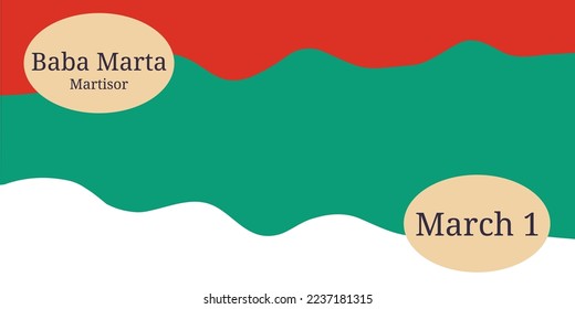 Baba marta holiday with bulgaria flag design