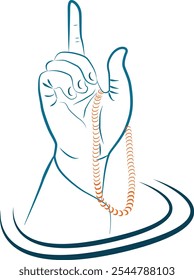 Baba Nanak EK hand vector Shape