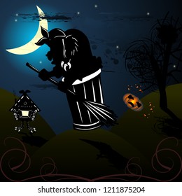 Baba Yaga bone leg image of Halloween