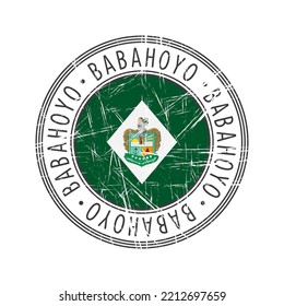Babahoyo city, Ecuador vector rubber stamp over white background