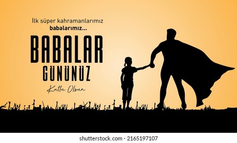 İlk Süper Kahramanlarımız Babalarımız... Babalar Gününz Kutlu Olsun.
superhero dad and daughter silhouette
Translation: Happy Father's Day to our first superheroes