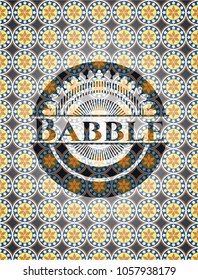 Babble arabic badge. ArabeBabble arabesque badge. arabic decoration.sque decoration.