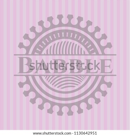Babble badge with pink background