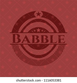 Babble badge with red background