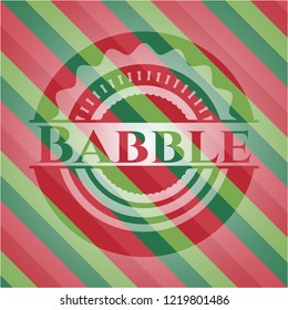 Babble christmas colors emblem.