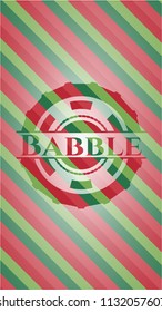 Babble christmas emblem background.