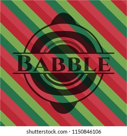 Babble christmas emblem background.