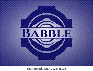 Babble emblem with denim high quality background