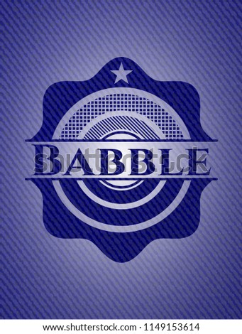 Babble emblem with denim high quality background
