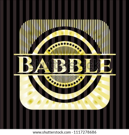 Babble gold emblem or badge