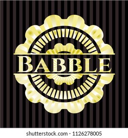 Babble gold shiny badge