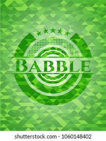 Babble green mosaic emblem