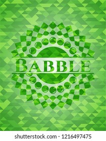Babble green mosaic emblem