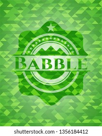 Babble green mosaic emblem