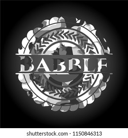 Babble grey camouflage emblem