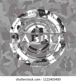 Babble on grey camo texture