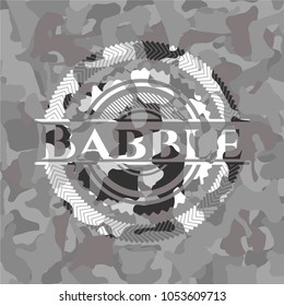 Babble on grey camouflaged pattern