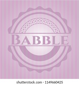 Babble realistic pink emblem