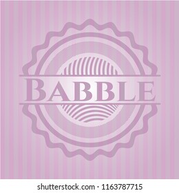 Babble realistic pink emblem