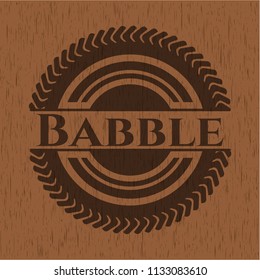 Babble realistic wooden emblem