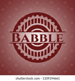  Babble red emblem. Vintage.