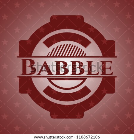  Babble red emblem. Vintage.
