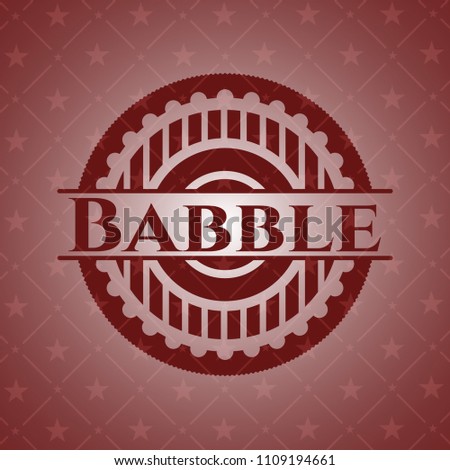  Babble red emblem. Vintage.