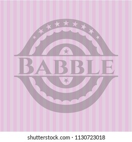 Babble retro pink emblem