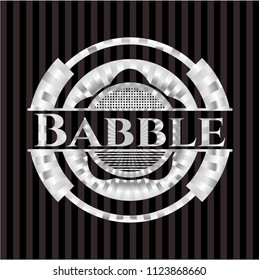 Babble silvery emblem or badge