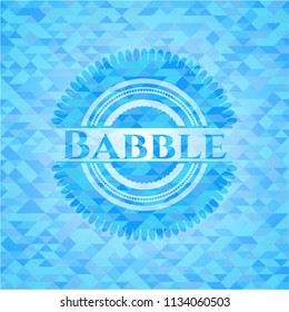 Babble sky blue mosaic emblem