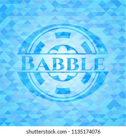 Babble sky blue mosaic emblem