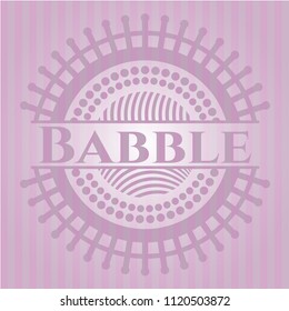 Babble vintage pink emblem