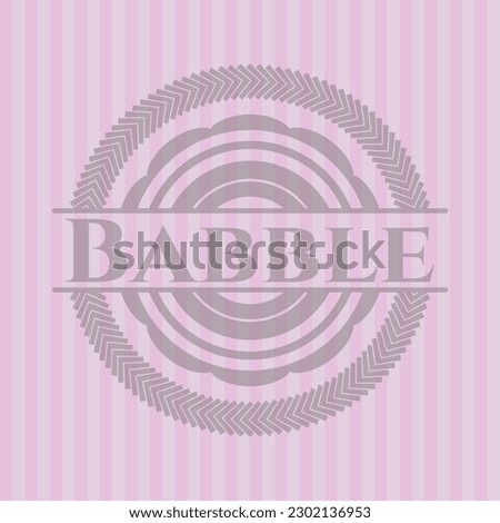 Babble vintage pink emblem. Vector Illustration. 
