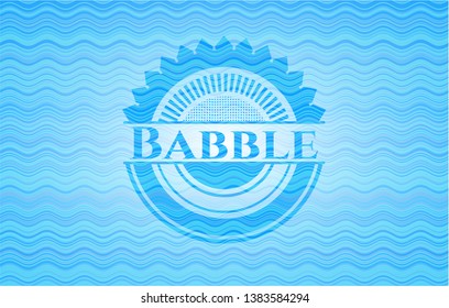 Babble water wave representation emblem. Vector Illustration. Detailed.