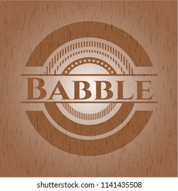 Babble wood emblem. Retro