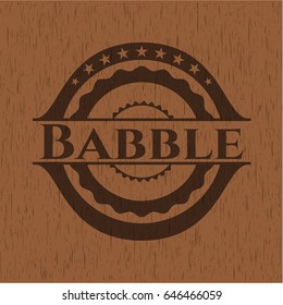 Babble wood emblem. Retro