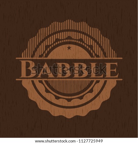 Babble wooden emblem. Retro