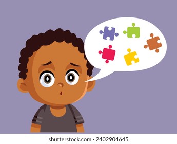 Babbling Infant Learning to Speak Vector Cartoon Character. Baby with a speech impediment perfecting language skill with therapy 
