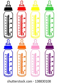 Babby bottles, illustration
