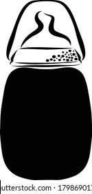 babby milk bottle icon vector logo